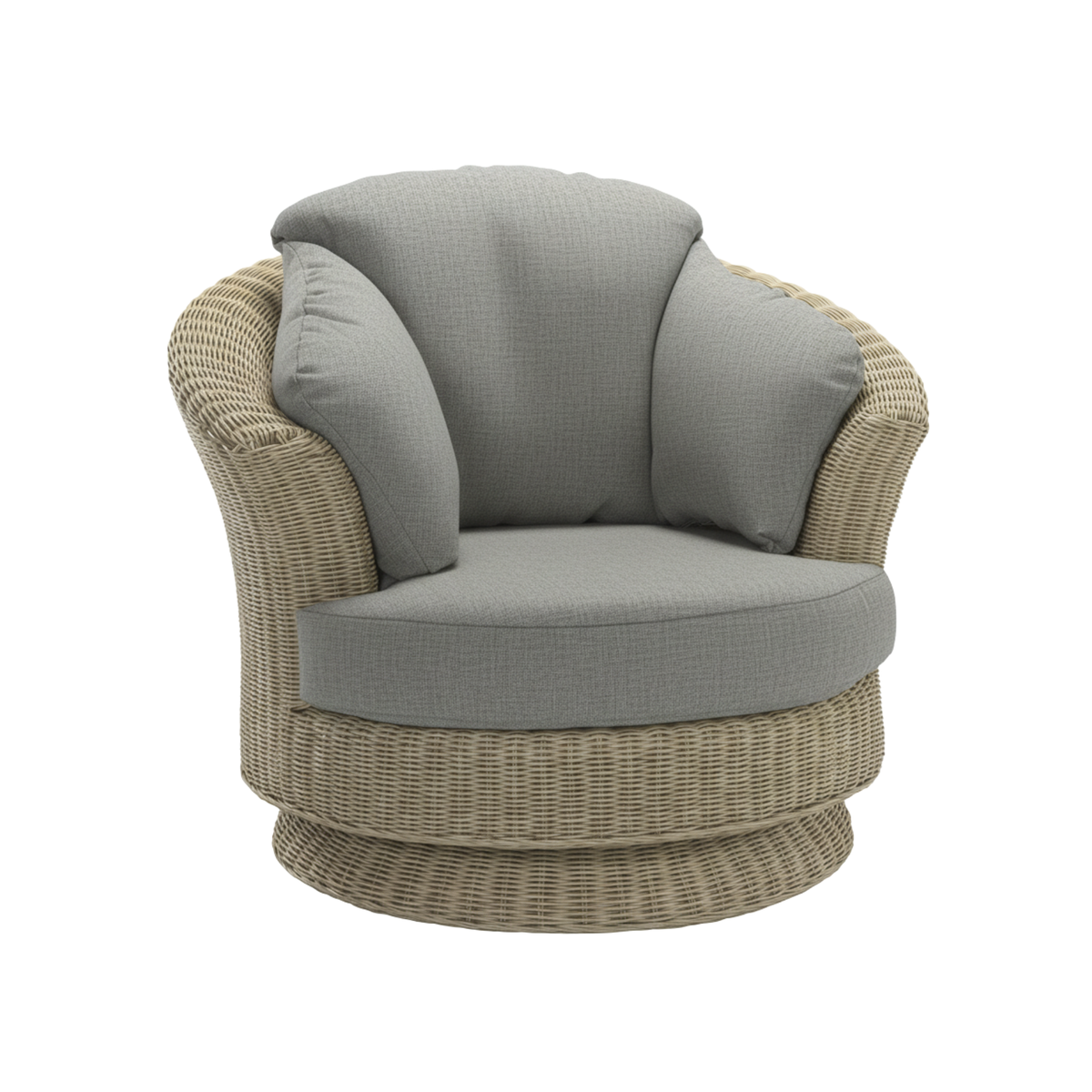 Lyon Naturalwash Swivel Chair in Jubilee Grey - Set of 2