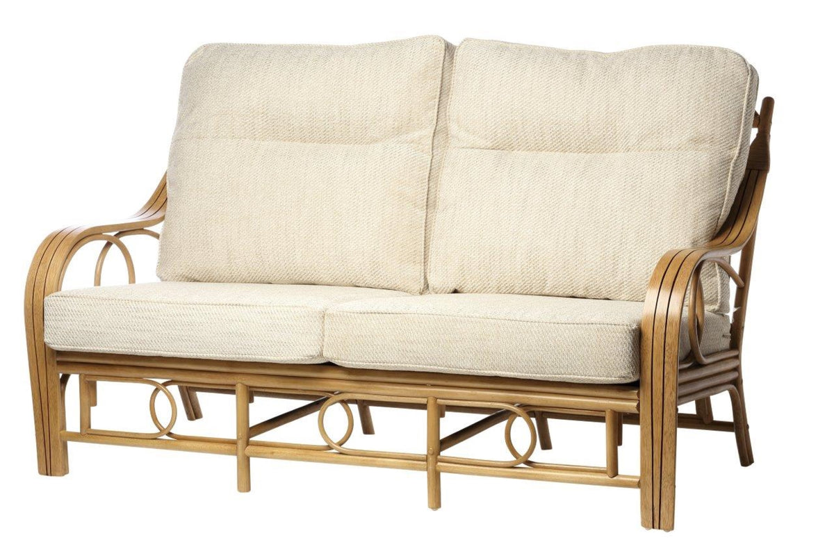 Madrid Light Oak Cane 3 Seater Sofa