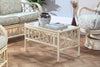 Morley Natural Wash Coffee Table with Cane & Glass
