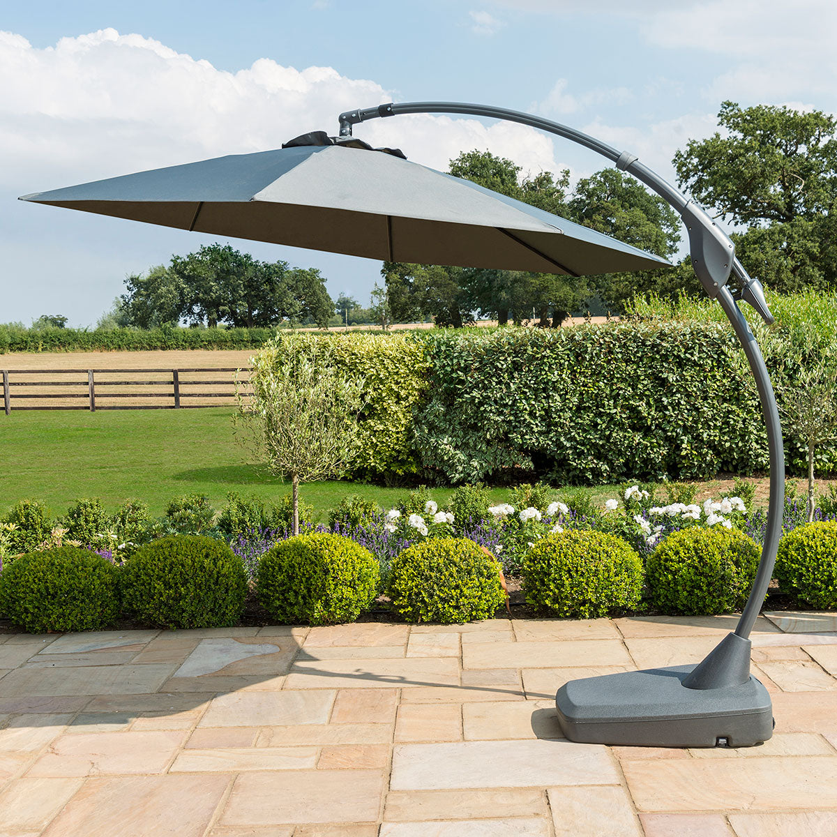 grey banana cantilever parasol