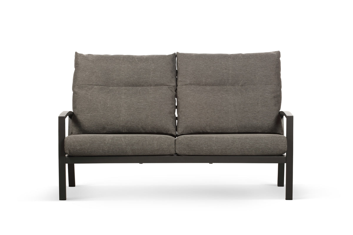 Bari Aluminum Outdoor 3-Seater Sofa with Grey Cushion