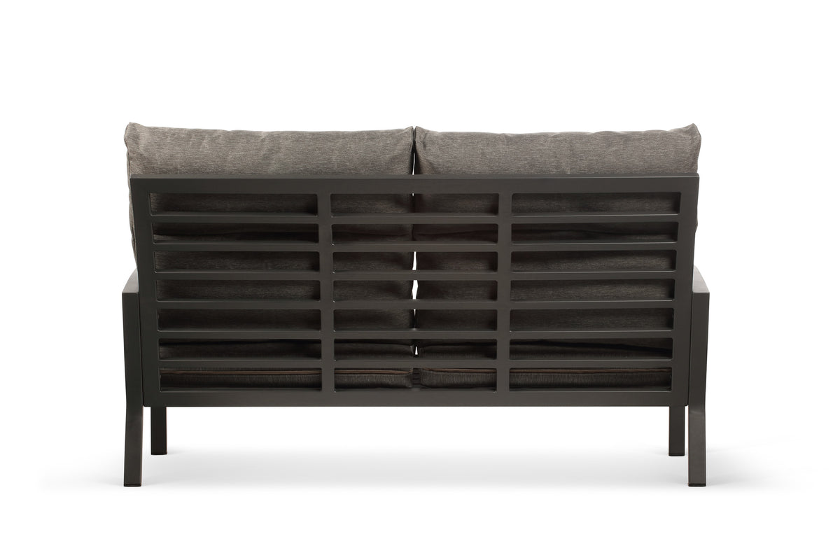 Bari Aluminum Outdoor 3-Seater Sofa with Grey Cushion