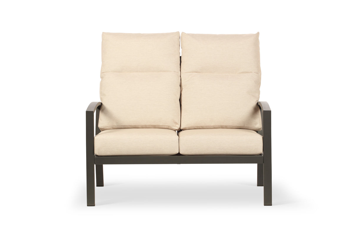 Bari Aluminum Outdoor 2-Seater Sofa with Beige Cushion