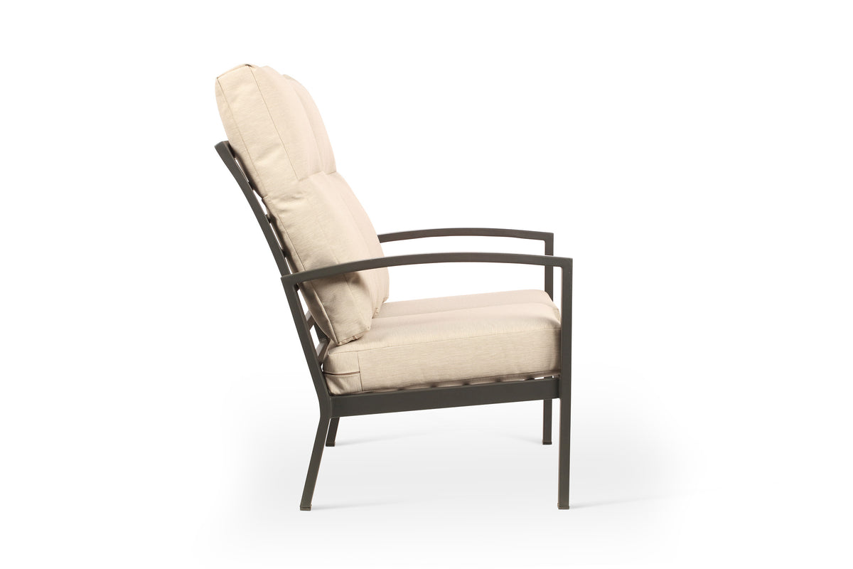 Bari Aluminum Outdoor 2-Seater Sofa with Beige Cushion