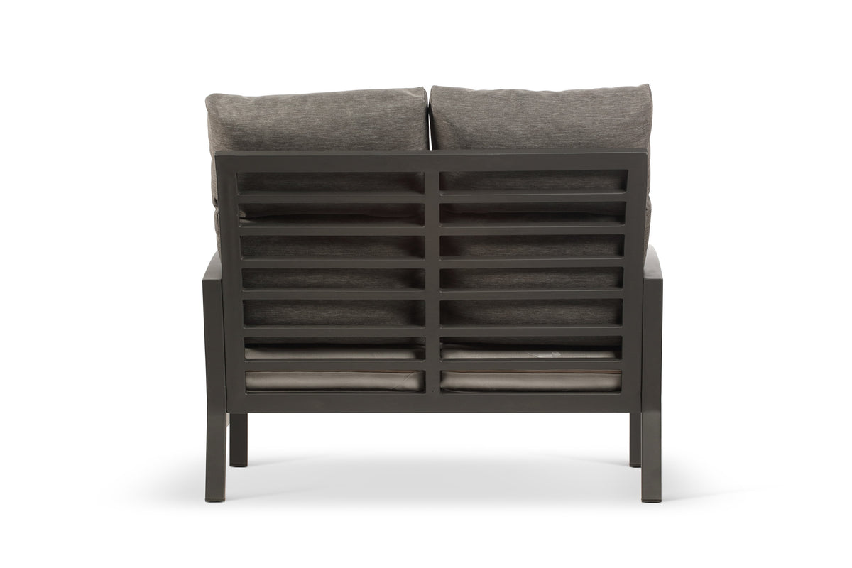 Bari Aluminium Outdoor 2 Seater Sofa in Grey