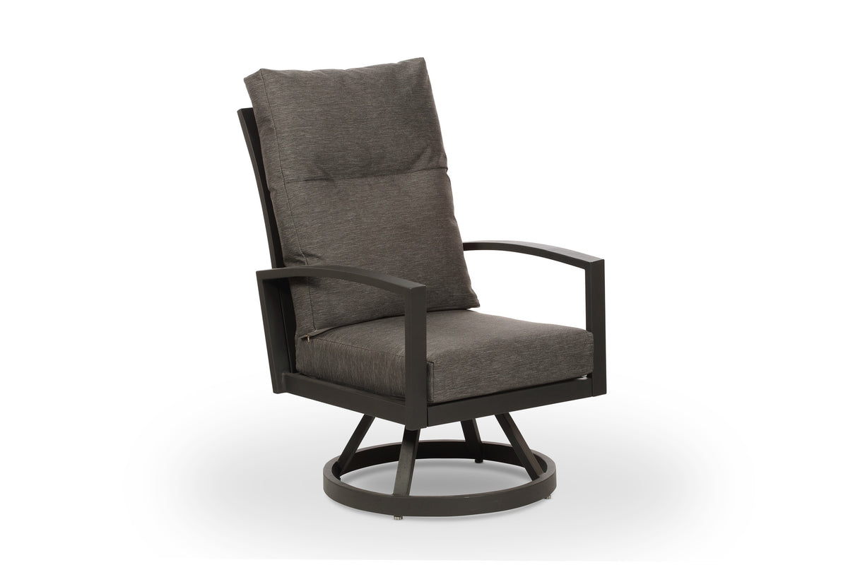 Bari Aluminium Outdoor Swivel Chair in Grey