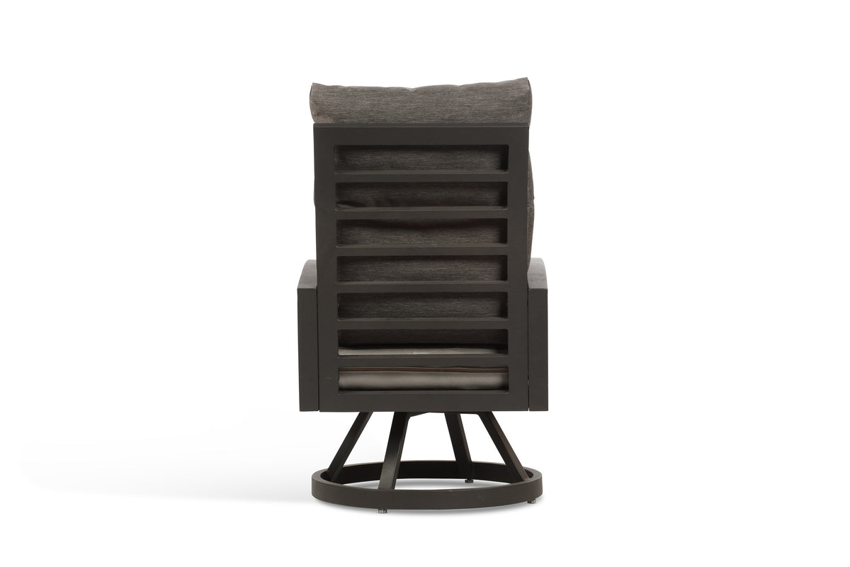 Bari Aluminium Outdoor Swivel Chair in Grey