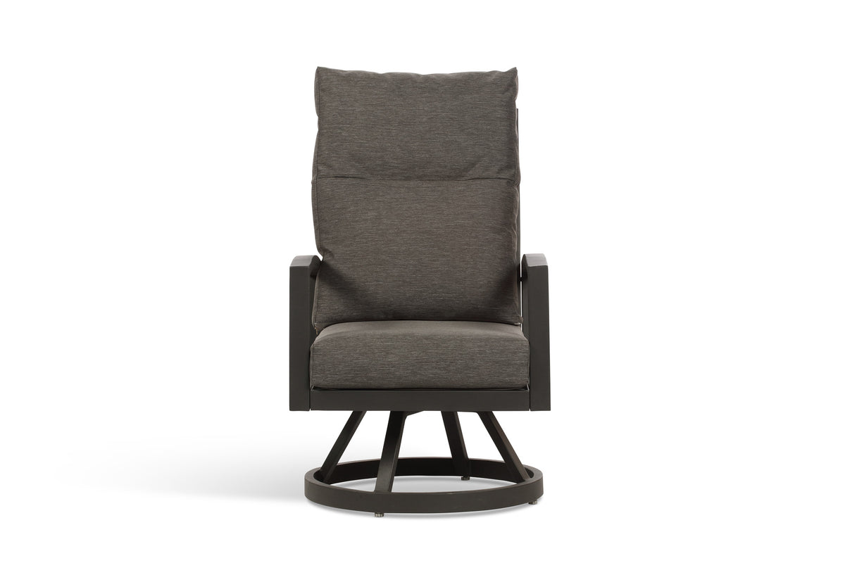 Bari Aluminium Outdoor Swivel Chair in Grey
