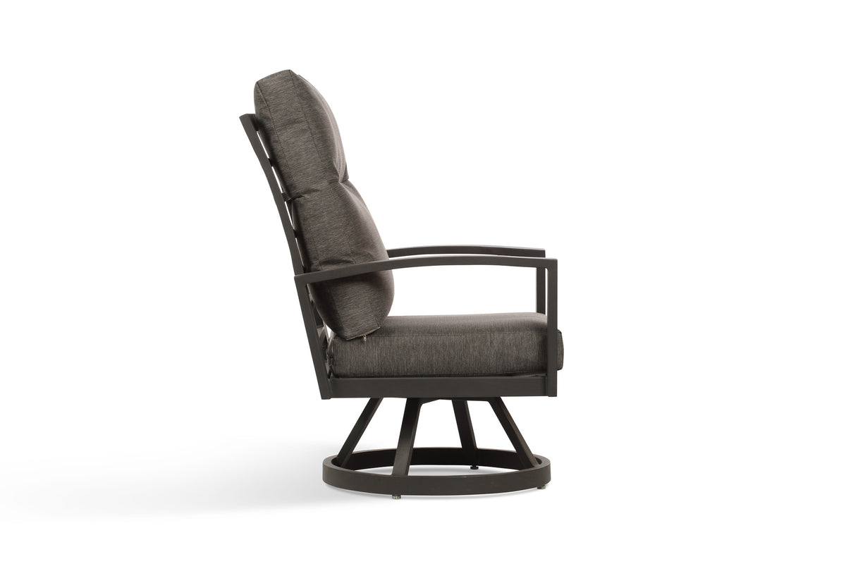 Bari Aluminium Outdoor Swivel Chair in Grey