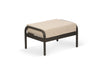 Bari Aluminium Outdoor Footstool with Beige Cushion