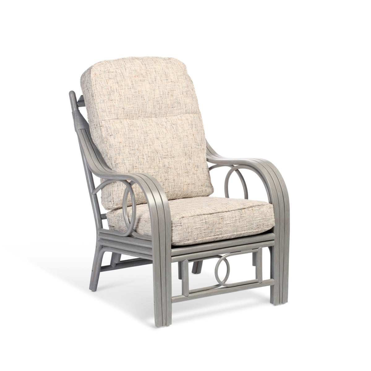 Madrid Grey Wash Cane Armchair