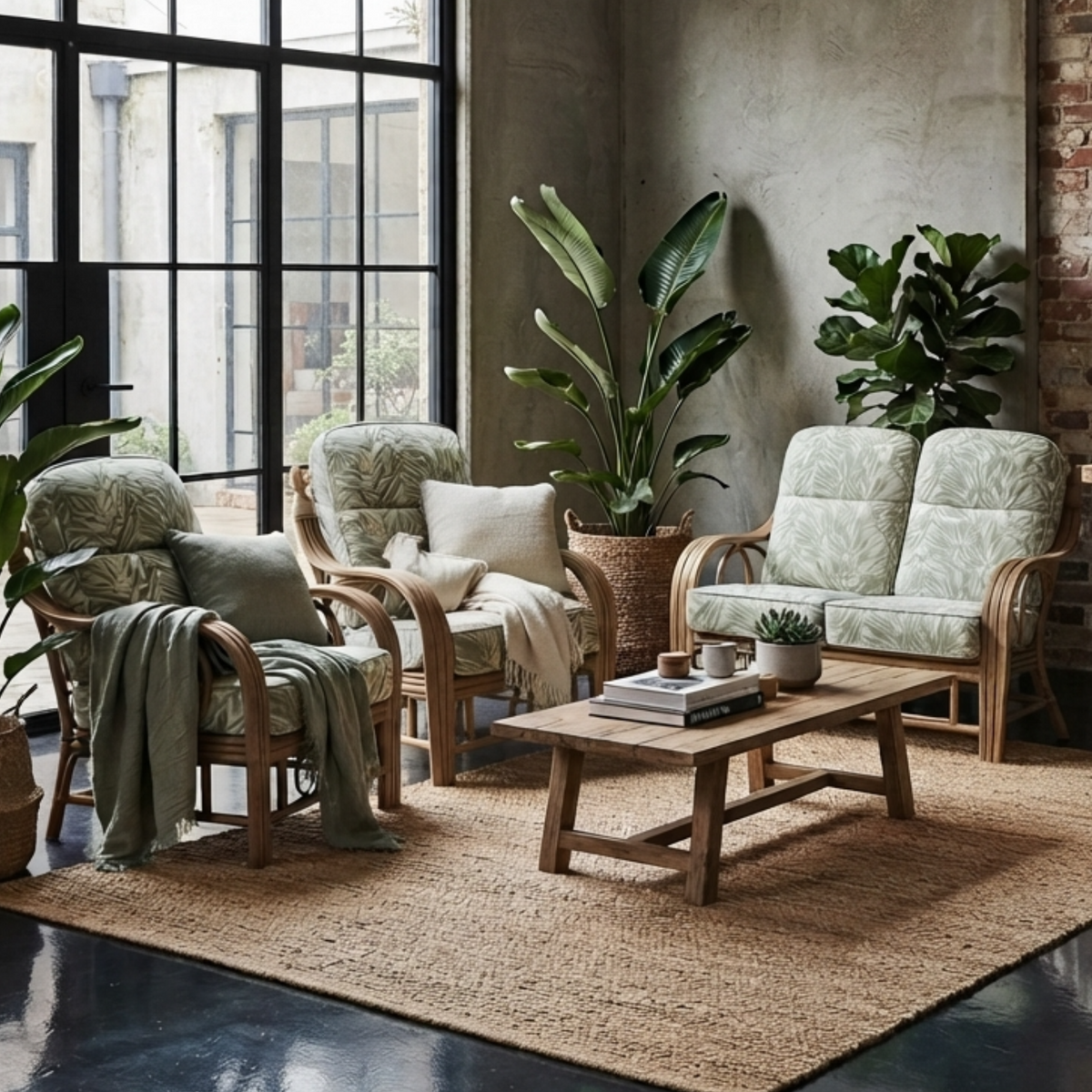 Madrid Light Oak 2-Seater Sofa & 2Armchairs Suite
