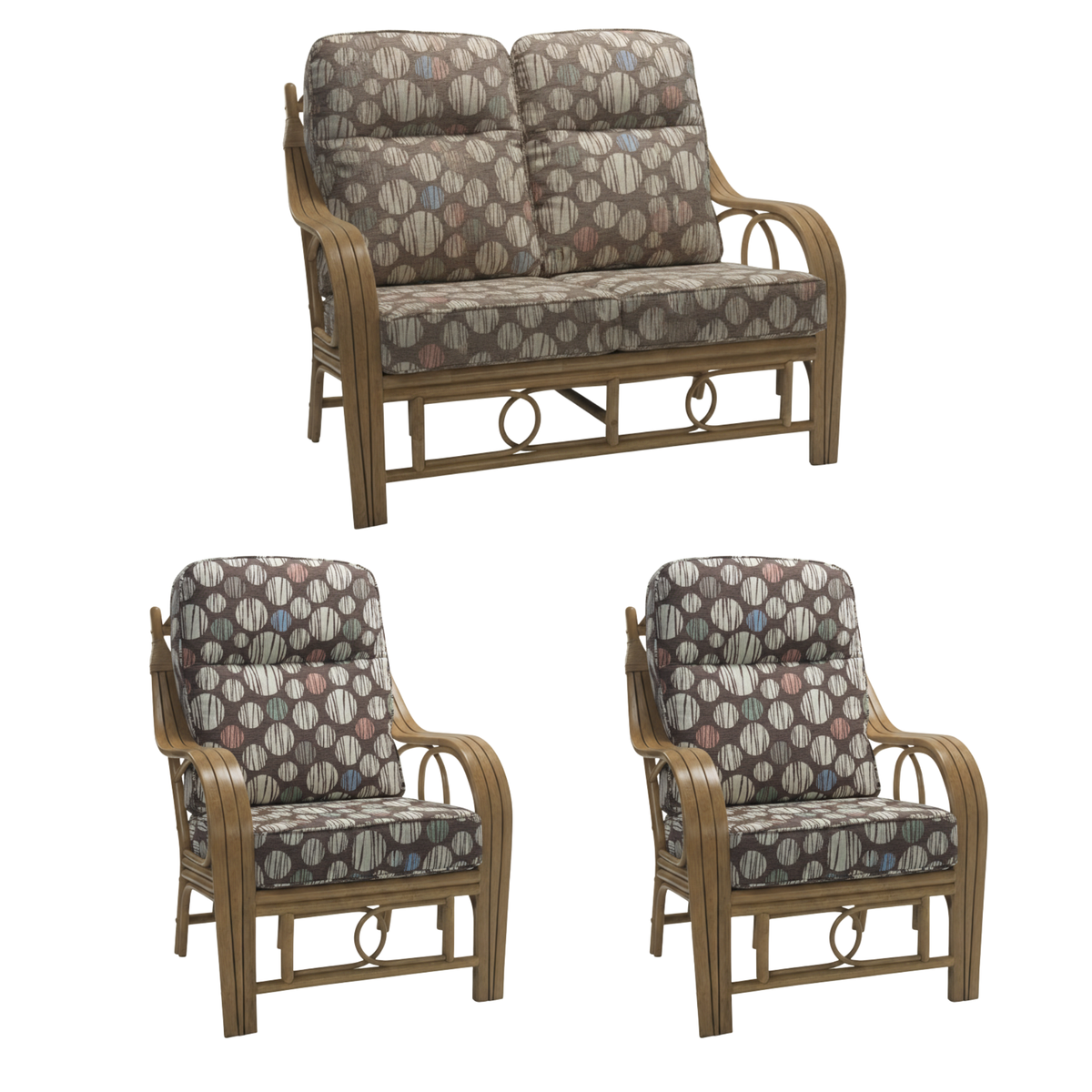 Madrid Light Oak 2 Seater 3pc Suite in Nepal