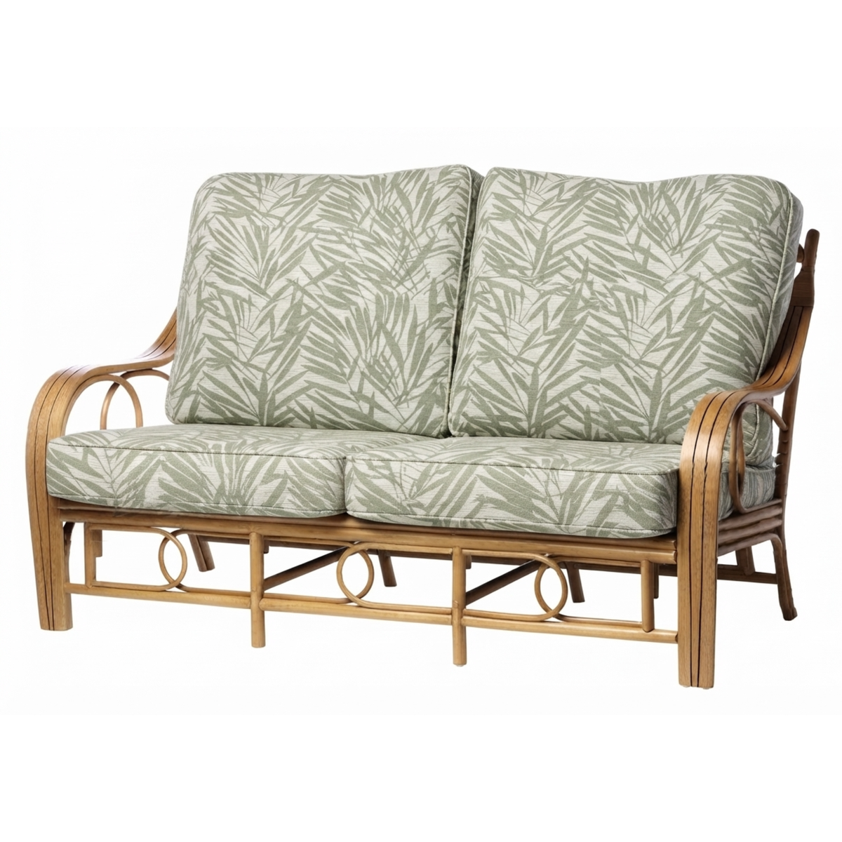 Madrid Light Oak Cane 3 Seater Sofa