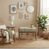 Desser Madrid Light Oak Cane Footstool