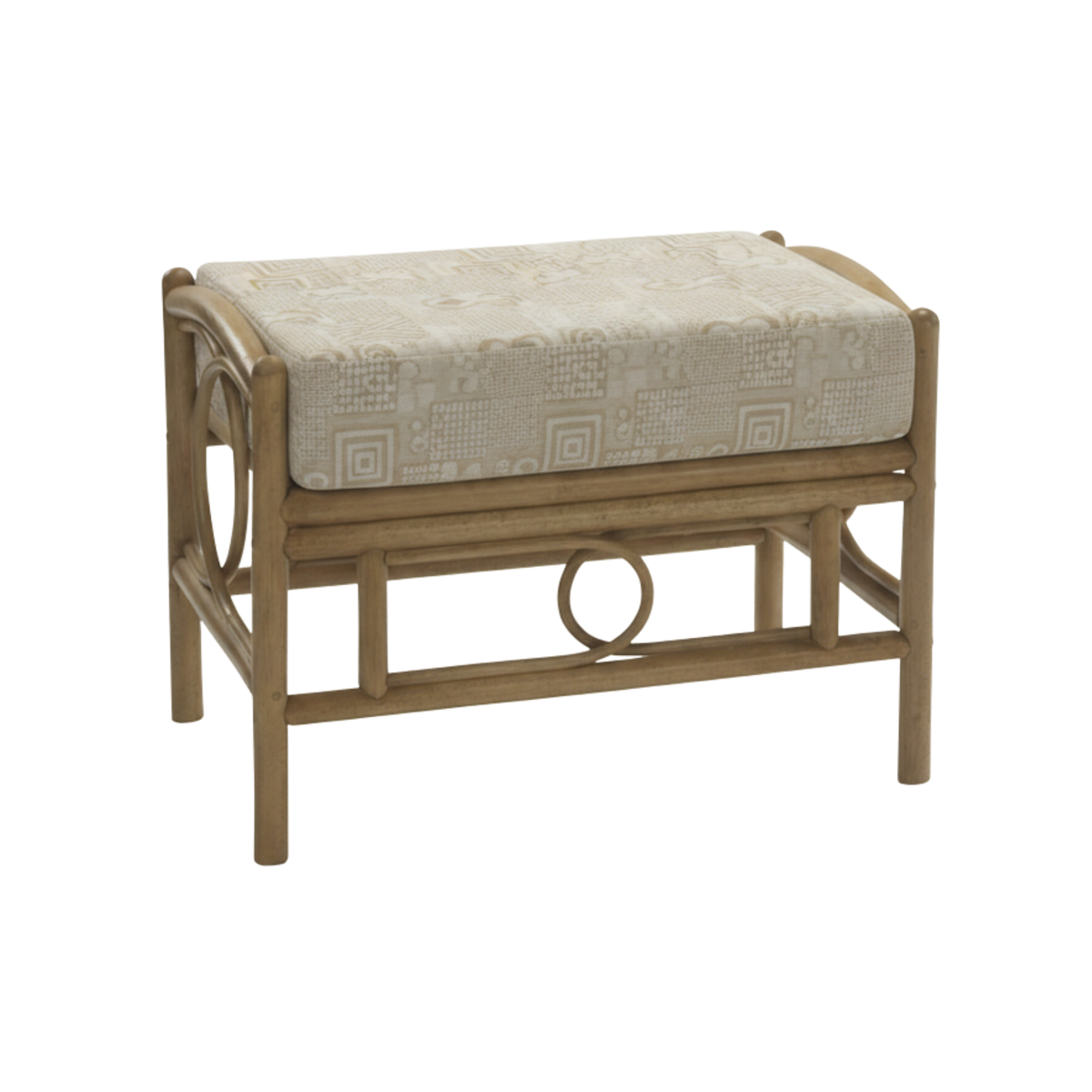Desser Madrid Light Oak Cane Footstool in Zanzibar