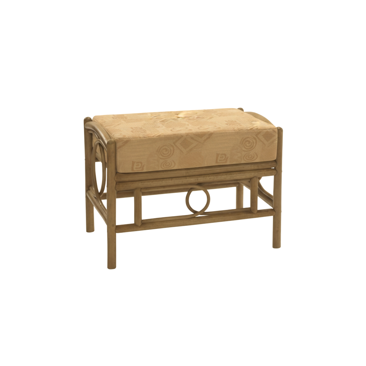 Desser Madrid Light Oak Cane Footstool in Zanzibar