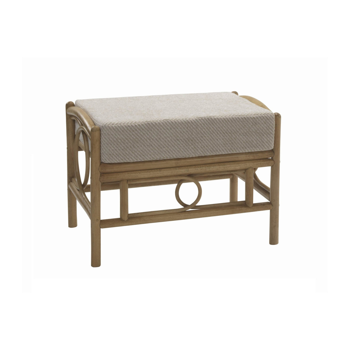 Desser Madrid Light Oak Cane Footstool