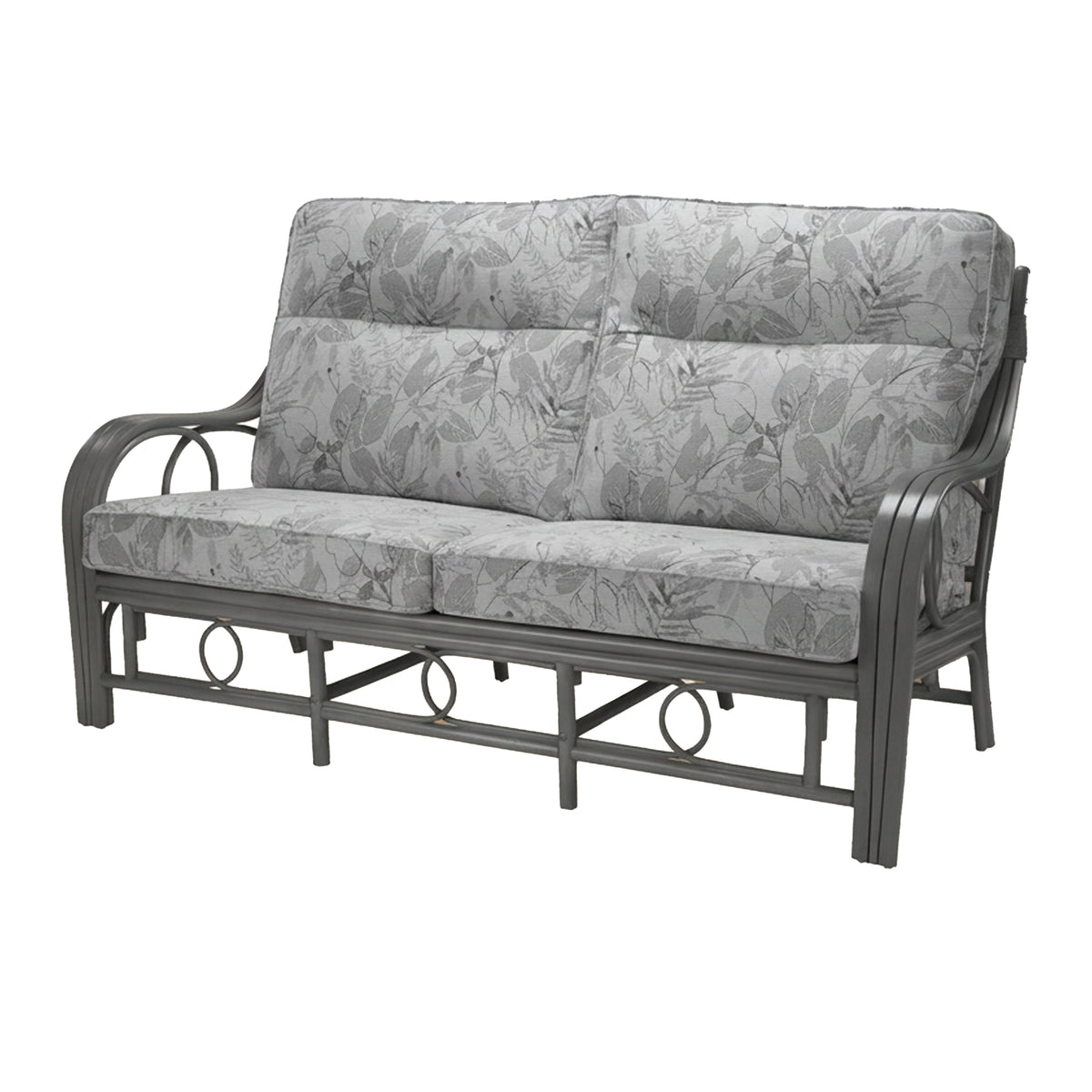 Madrid Grey 3 Seater, Laminated Swivel Rocker and Footstool in Delamere