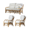 Madrid Light Oak 3-Seater Sofa & 2 Armchairs Suite