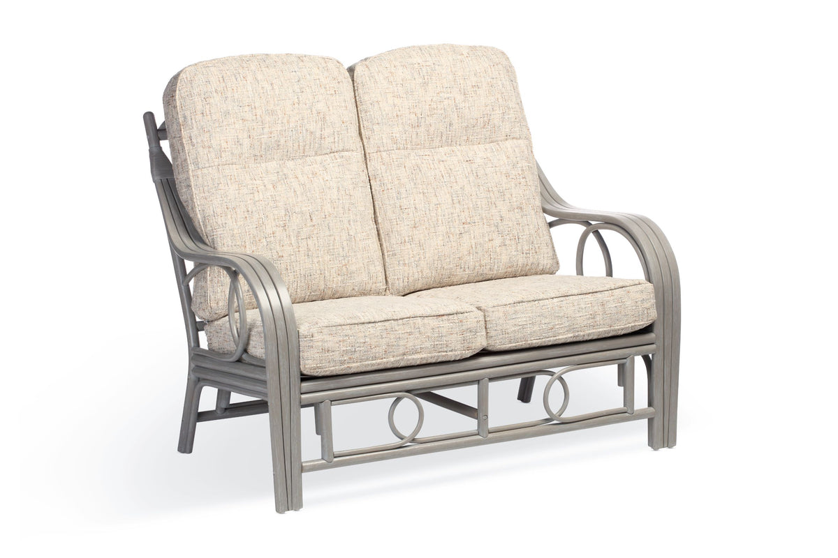 Madrid Grey Wash Cane 2 Seater Sofa