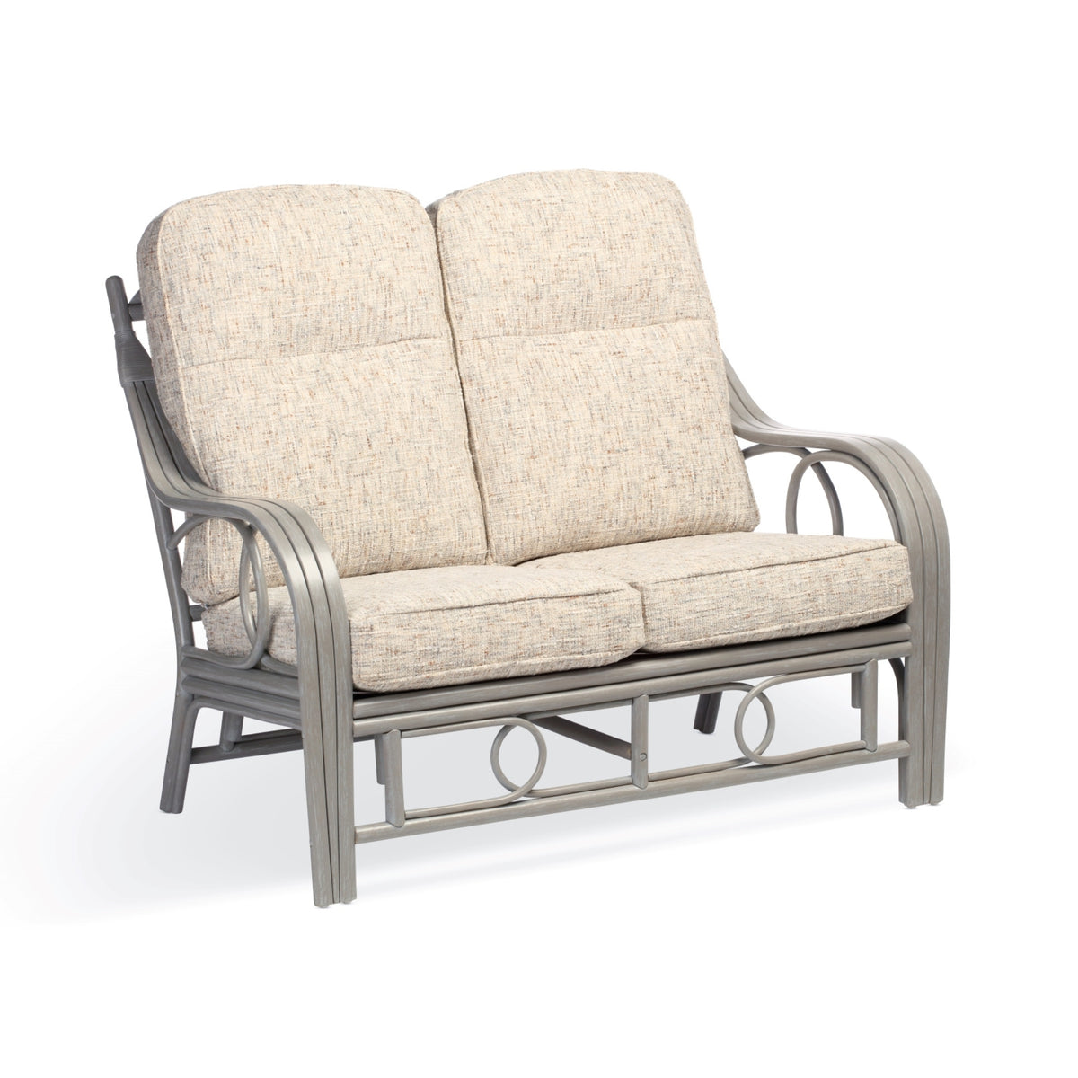 Madrid Grey Wash Cane 2 Seater Sofa