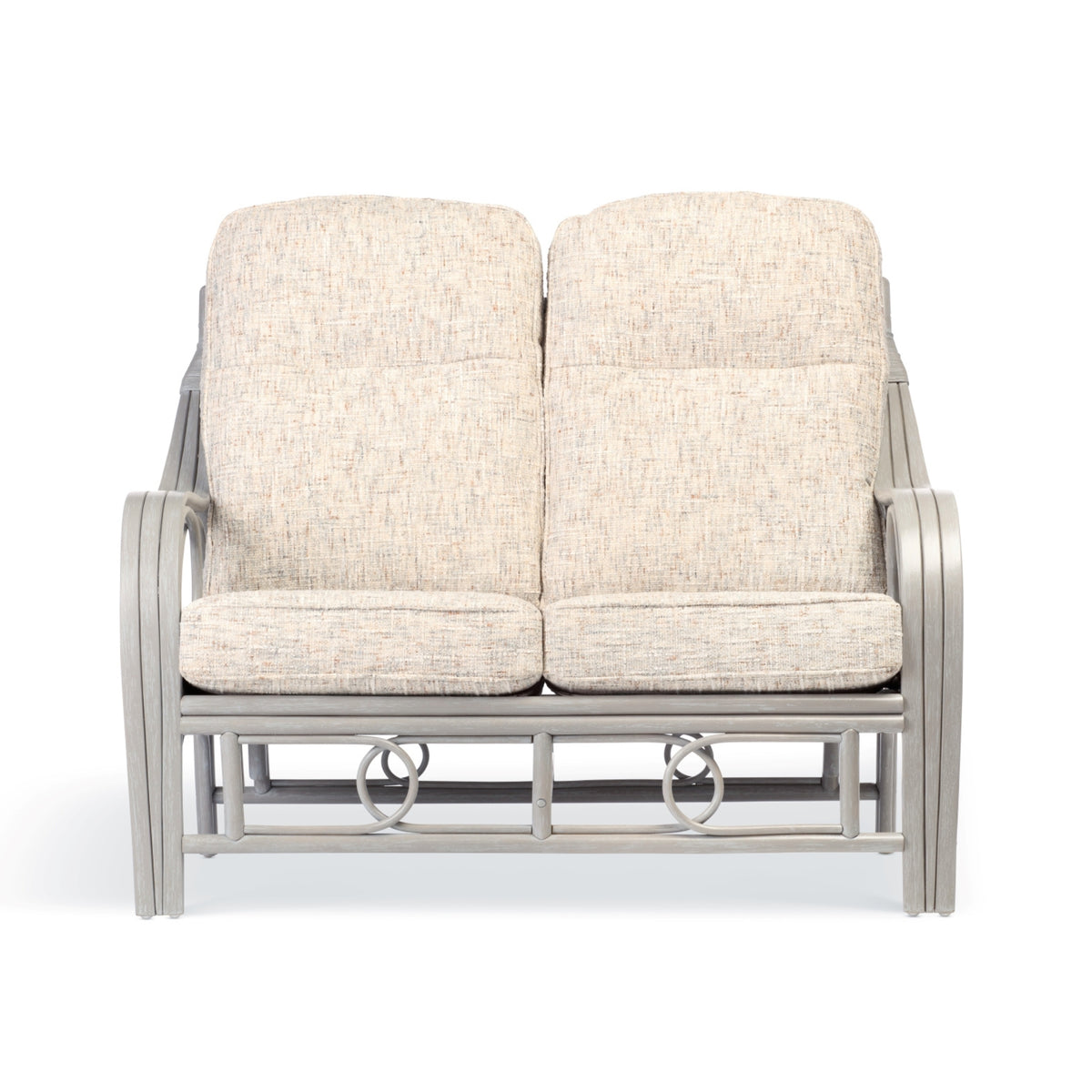 Madrid Grey Wash Cane 2 Seater Sofa