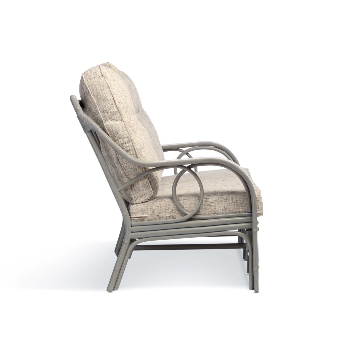 Madrid Grey Wash Cane 3 Seater Sofa