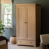 Mallow 2 Door 1 Drawer Wardrobe - Natural