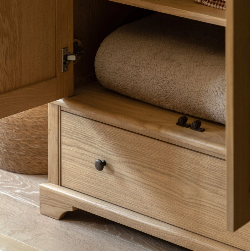Mallow 2 Door 1 Drawer Wardrobe - Natural
