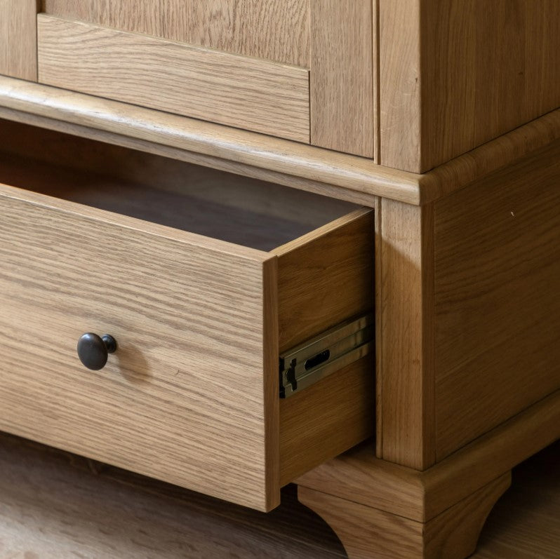 Mallow 2 Door 1 Drawer Wardrobe - Natural