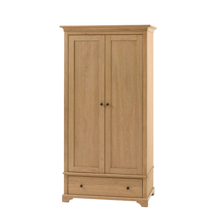 Mallow 2 Door 1 Drawer Wardrobe - Natural