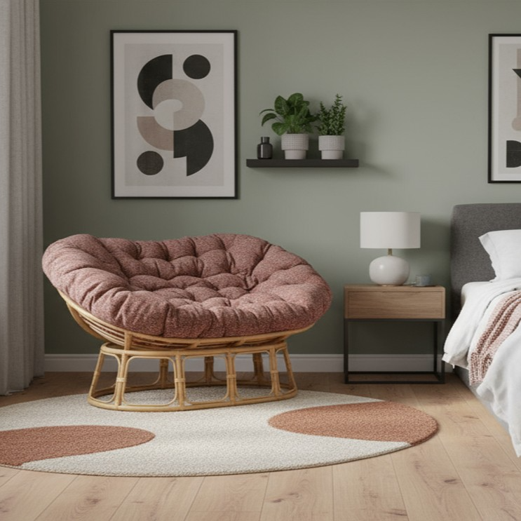Papasan Sofa Bubblegum