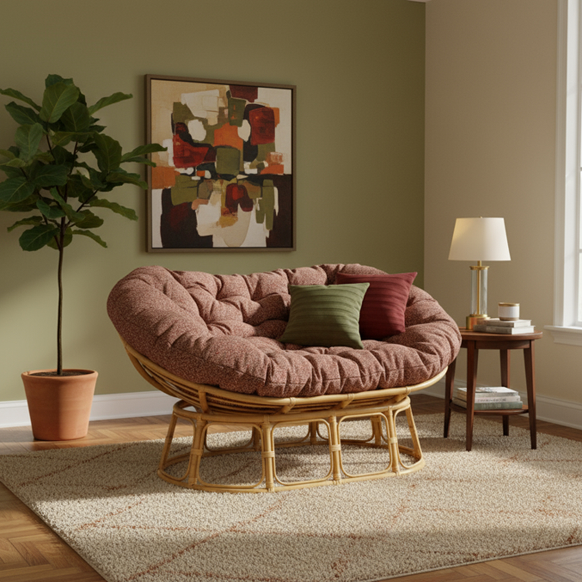 Papasan Sofa Bubblegum