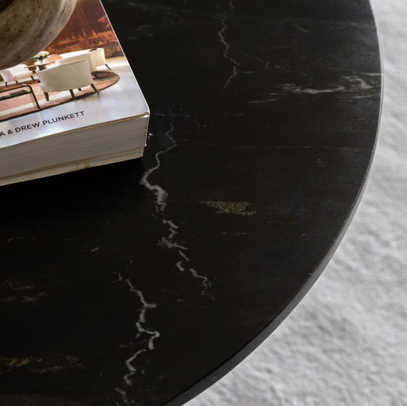 Antalya Marble Coffee Table - Black
