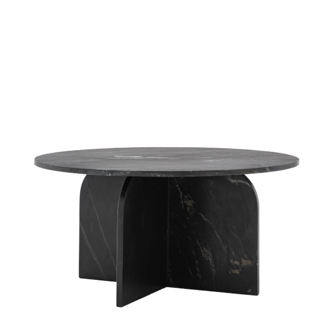 Antalya Marble Coffee Table - Black