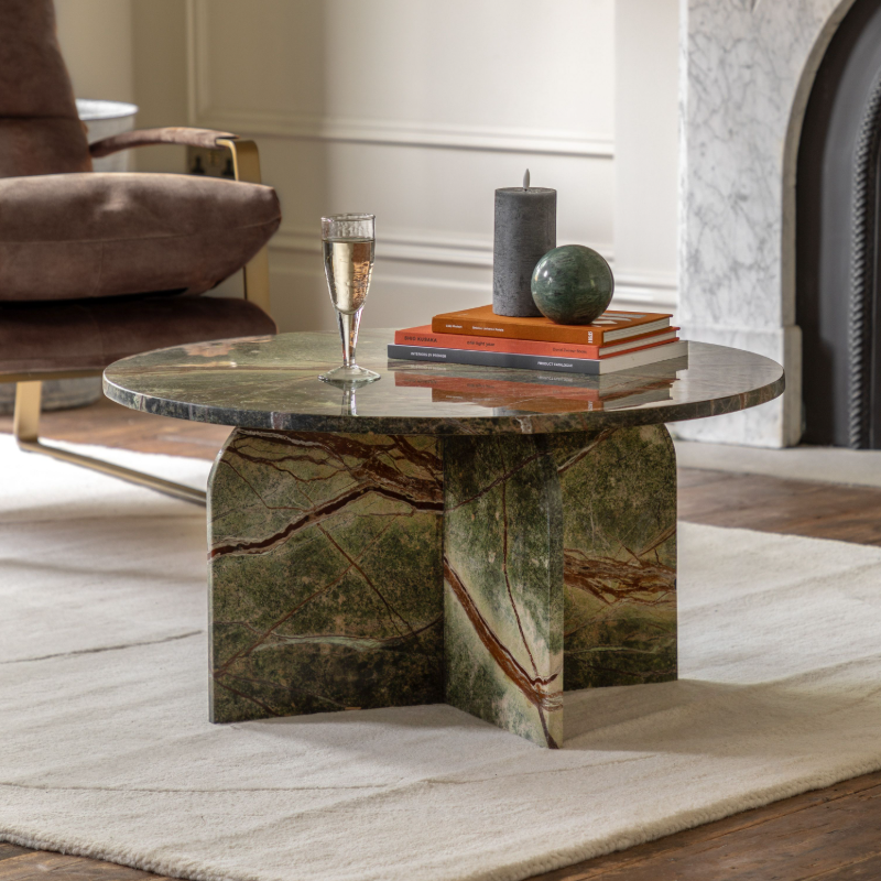 Antalya Marble Coffee Table - Green