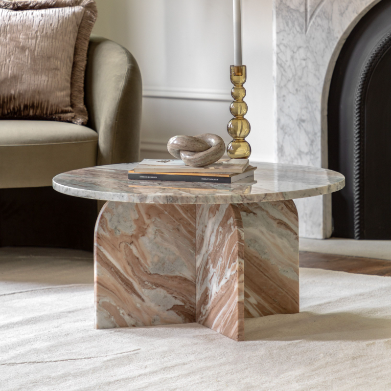 Antalya Marble Coffee Table - Natural