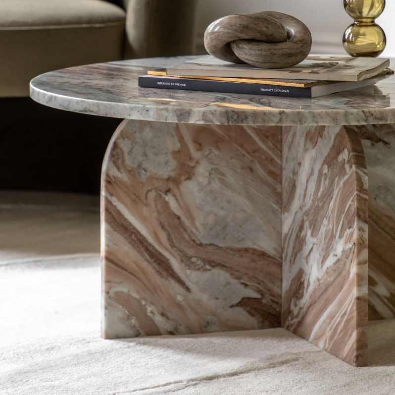 Antalya Marble Coffee Table - Natural
