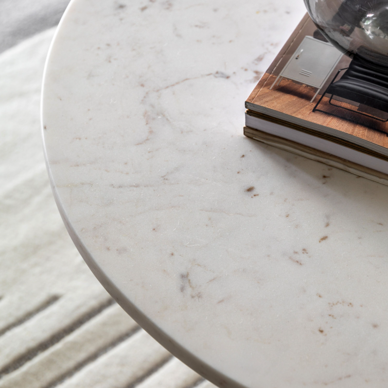 Antalya Marble Coffee Table - White
