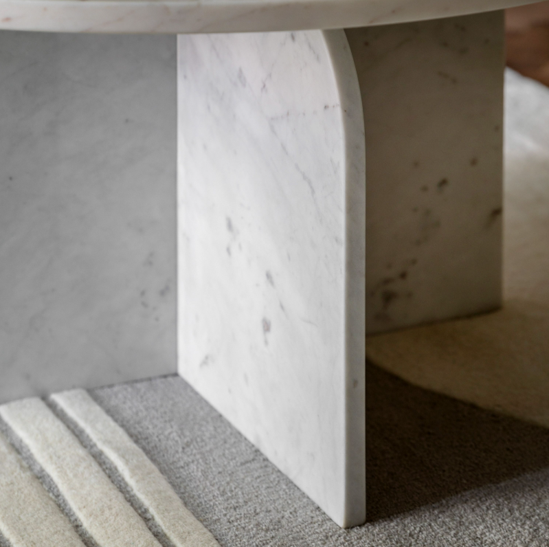 Antalya Marble Coffee Table - White