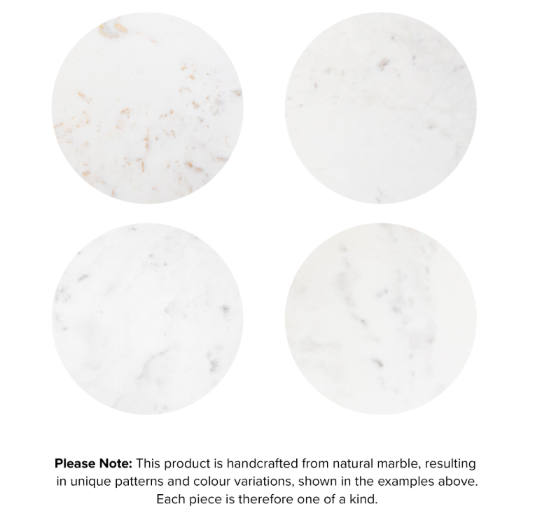 Antalya Marble Side Table - White