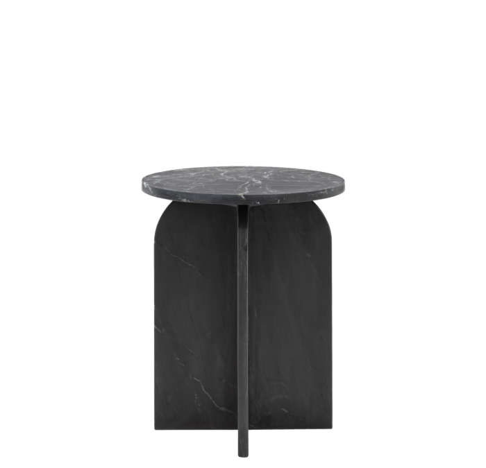 Antalya Marble Side Table - Black