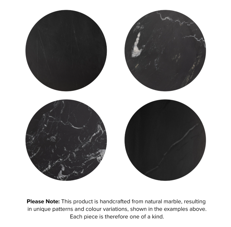 Antalya Marble Side Table - Black