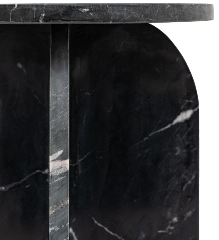 Antalya Marble Side Table - Black