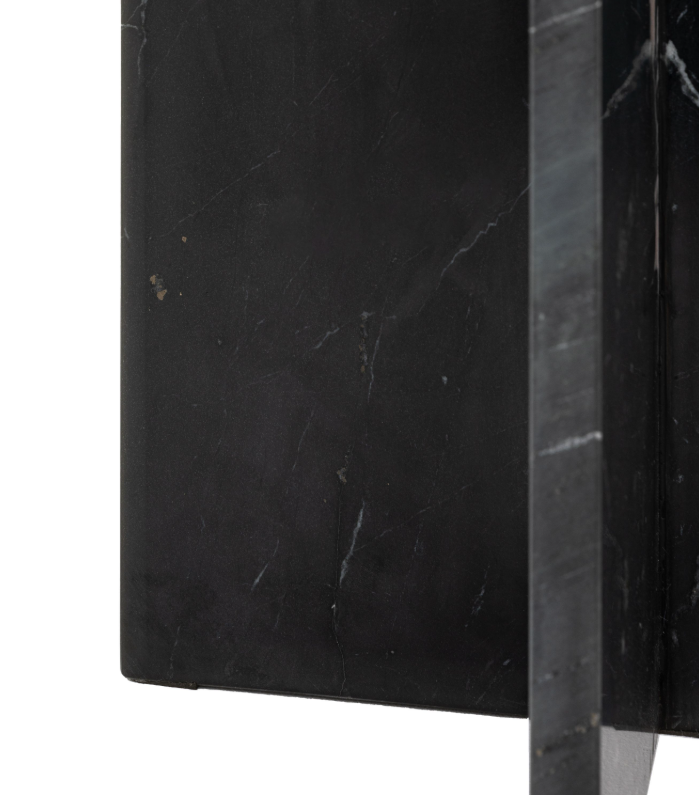 Antalya Marble Side Table - Black