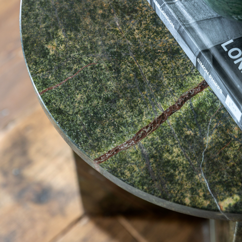 Antalya Marble Side Table - Green