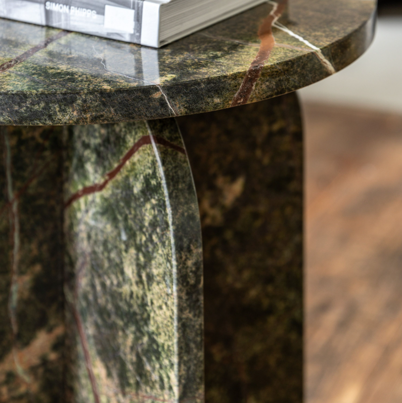 Antalya Marble Side Table - Green