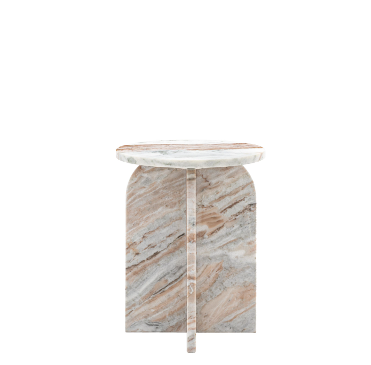 Antalya Marble Side Table - Natural