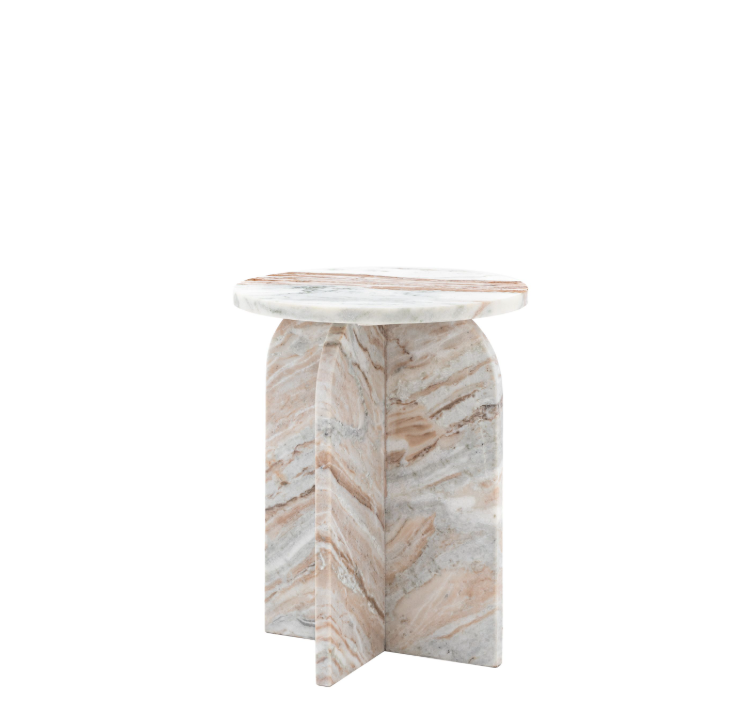 Antalya Marble Side Table - Natural
